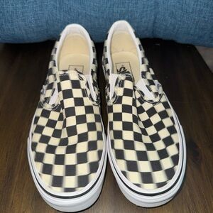 Vans Black and White Checkered Slip-On Shoes